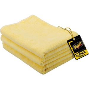Meguiar's Supreme Shine Microfiber Towels for Cars, Absorbent Ultra-Plush Car Microfiber Towel Set for Effectively Removing Car Care Products Without Leaving Swirls, 3 Pack