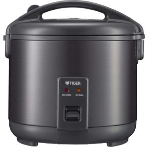 Tiger JNP-S18U-KY 10 Cup Capacity White Rice Cooker with Non-Stick Inner Pot, Retractable Power Cord, and Keep Warm up to 12 hours (Obsidian Black)