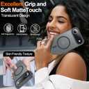 4 x MOZOTER for iPhone Air Case with Kickstand,[Compatible with MagSafe] [12FT Military Grade Protection] Slim Translucent Matte Shockproof Phone Case,6.5",Gray