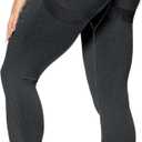 FITTOO Butt Lift Seamless Leggings for Women High Waisted Booty Workout Yoga Pants Gym Tights (Small, #1 Smiling Peach Black)