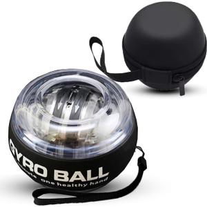 Torque Ball Hand Exerciser Auto Start, Wrist Strengthener & Gyro Ball for Martial Arts, Forearm Workout, Forearm Exerciser, Hand Strengthening Devices, Gyroscope, Vital Sports Gifts with Led Light,