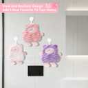 2 x 3 Pack Hand Towels for Bathroom & Kitchen - 9x7in Hanging Absorbent Coral Fleece Towel Set with Cute Lamb Design, Soft Bathroom Hand Towels for Kids Decor, Gym, Spa - White, Pink, Purple