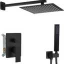 Shower Faucet Set 16 Inch Wall Mount Rain Shower System, All Metal Shower Fixtures - Brushed Gold