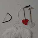 Baby Cupid Costume Feather Angel Wings Headband Arrows Bow Set Newborn Photography Props Baby Angel Outfit for Boys Girls