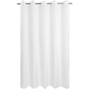 River Dream No Hook Long Shower Curtain or Liner Soft Microfiber - 75" Length Fabric Shower Curtain Liner Set, Machine Washable & Water Repellent, White, 71x77
