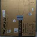 VASAGLE Round Coffee Table, 2-Tier Center Table with Storage, Tapered Legs, 31.5"Dia. x 17.7"H