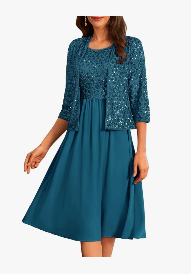 GRACE KARIN 2025 Mother of The Bride Dresses Wedding Guest Party Dress Two Piece Dress size xl