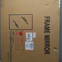 26''x38'' Wall Mirror for Bathroom Vanity, Modern Frosted Metal Framed Arch Mirror, Wall Mounted for Bedroom, Living Room, Entryway (Black, Rectangle)