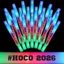 Sumind 24 Pcs Hoco 2026 Light up Sticks Bulk Homecoming Decorations 2026