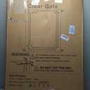 40" Extra Tall Clear Acrylic Dog Gate 29.52-37.79" Wide Indoor White