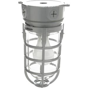Woods L1706 Vandal Resistant Security Light With Ceiling Mount (150W Incandescent Bulb; Silver) (9.5" x 4.5" x 4.5")