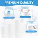 SaitiMade Set of 3 - White Round Cylinder Stands, High Strength PVC Pedestal Stands for Party, Wedding, Birthday, Baby shower Decoration - 23.6''(L), 29.5''(XL), 35.4''(XXL)