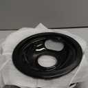 Stove Burner Covers W10288051 Burner Drip Pans -2 Packs 6 W10290353 Black Porcelain Burner Pans and 8" W10290350 Stove Top Covers for Electric Stove by Sikawai