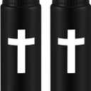Honeydak Cross Water Bottle Christian Gifts for Women Religious Squeeze Water Cup 20 oz Sports Bottle with Pull Top Lid Birthday Thanksgiving Gifts for Mom Friends(Black)