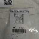 NICETOWN 100% Blackout Linen Curtain for French Front Door Thermal Insulated Door Curtain Panel with Tieback for Patio Glass, Linen Sheer Drapes for Living Room, W25 x L72, 1 PC, Natural Beige