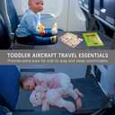 Airplane Bed for Toddler, Soft Airplane Seat Extender for Kids, Baby Airplane Travel Essentials, Grey