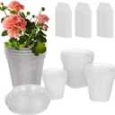 OMISTAR 8 Pcs Clear Plant Pots with Drainage - Clear Nursery Pots with Drainage Holes, Ideal for Lily Plants, Height 3-6 Inches Lightweight and Stackable Design for Efficient Growth