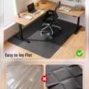 Modkin Extra Large Office Chair Mat for Hardwood Floor, 47.2" x 60", Black