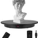 Motorized Rotating Display Stand, Angle Speed Adjustable Electric Rotating Turntable, 360 Degree 330 Lbs Load Auto Rotating Platform for Photography Big Size Products Display Video Show, Wired Black