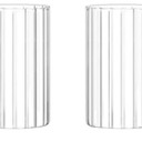Stainless Steel Ice Scoop 6OZ Small Food Candy Scoop for Kitchen Bar Party Wedding Metal Ice Scooper for Ice Bucket Gold, Glass Cylinder vases for Centerpieces, Clear Ribbed Bud Vases for Wedding Decorations, Floral Vase Bulk Flower vases, Tall Glass Hurricane Candle Holder for Table Shelf, Party(Ribbed)