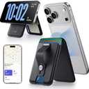 ESR Geo for Magsafe Wallet with Full Find My Functionality,5 Card-Holder, RFID Blocking, Magnetic Wallet for iPhone 17/16/15/14/13/12 Series, with Adjustable Stand, Black