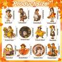 Xuhal 24 Pcs Thanksgiving Fridge Magnets Vintage Refrigerator Magnets Decals Pumpkin Sunflower Magnetic Stickers for Fall Car Mailbox Metal Door Office Cabinets Home Kitchen Decoration