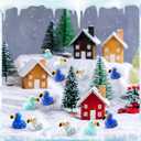 Cinnvoice 120 Pcs Winter Mini Ducks Tiny Snowflake Duck Tiny Resin Flamingo Duck Figures for Christmas Miniature Landscape Garden Party Garden Dollhouse Landscape Ornaments DIY Crafts