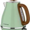 Evoloop 1.7L Electric Kettles, BPA Free Tea Kettle, Hot Water Boiler Heater, Stainless Steel Teapot, Auto Shut-Off & Boil-Dry Protection, 120V/1500W (Glossy green)