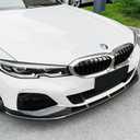 MUCO 3pcs Front Bumper Lip Spoiler Kit Compatible with BMW G20 330 3 Series M Sport 2018 2019 2020 2021 2022 2023 Gloss Black M-Performance Front Bumper Lip Spoiler Lip Lower Bumper Body