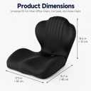 Ergonomic Seat Cushion with Lumbar Support, Memory Foam Chair Pad | Integrated lumbar support | Memory foam | Hollow center | 15.7 x 17.3 x 14.6 in | for office chair and car seat