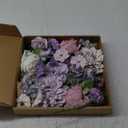 Floweroyal Artificial Flowers Combo Purple Flowers Mix Silk Flowers Dahlia Roses with Stems for DIY Wedding Bridal Bouquets, Baby Shower, Floral Arrangement, Table Centerpieces, Home Decorations.