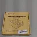 JACKYLED Alarm Clock with 4 USB Chargers Power Strip 3 Outlets 1700J Surge Protector Nightstand Dimmable Digital Clock with Dual Alarm and Snooze Function for Bedroom, Full Screen LED Display (Black)