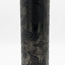 Rainbow Plated Stainless Steel Tumbler Straight Double Wall Powder Coated for Laser Engrave, 20oz Black To Iridescent