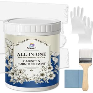 White Paint 150ml Acrylic Paints for Furniture,Cabinets,Woods,Metal, Walls, Multi Surface Paints White Touch Up Paint Built in Primer and Top Coat Acrylic Water Based Non Toxic Fast Drying