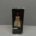 Barbie Basics Model Collector Fashion Doll 09 with Brunette Hair in Golden Dress & Strappy Heels, Universal-fit Fashions & Posable Body