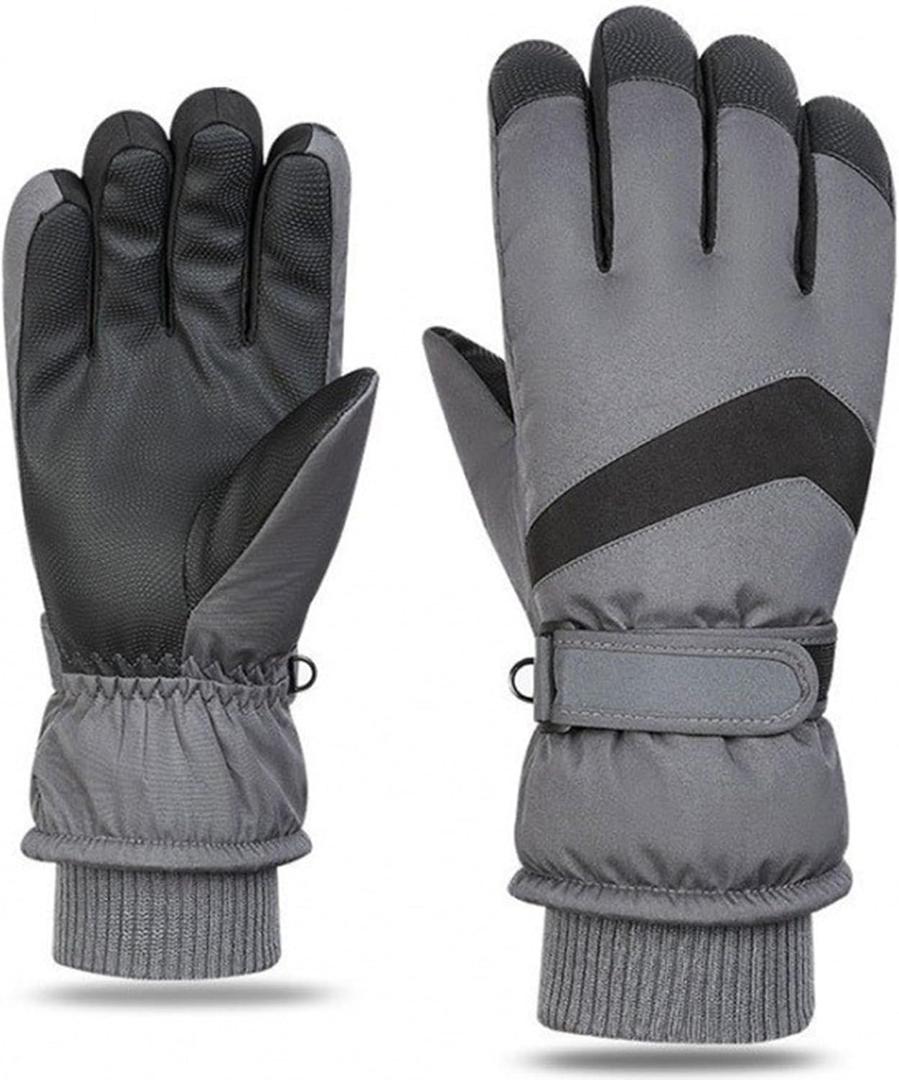 3 x Women Ski Snow Gloves Windproof Thermal Gloves Men Winter Warm Glove Mitts Touchscreen for Skiing/Cycling/Working (Large)