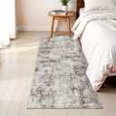 2x5 Washable Runner Rug for Hallway: Non Slip Entryway Runners Rugs Easy-to-Clean - Soft Living Room Bedroom Carpet - Thin Low Pile Floor Mat - Pinkish Beige Brown