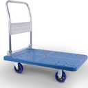 Doppy Push Cart Dolly 660 lbs, Foldable Moving Platform Truck with Swivel Wheels for Loading, Storage, Warehouse