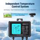 AQUASMITH Aquarium Chiller Fan,Fish Tank Cooler with Temperature Control,Minimum Setting 59,Auto Start/Stop,Refrigeration Effect 3-7,3-Speed Modes,for Axolotl Seawater Freshwater Coral Grass Tank