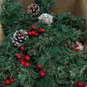 Outdoor Pathway Christmas Trees, 2-Pack 28.5Inch RGB Color Changing Pre-Lit Smart Artificial Pine Tree with Cones, Remote&App Control, Outdoor Christmas Decorations for Porch Yard Walkway