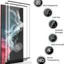 XDesign [2+2 Pack Galaxy S22 Ultra Screen Protector, 9H Tempered Glass Scratch Resistant, Ultrasonic Fingerprint Support, For Samsung Galaxy S22 Ultra 5G 6.8 Inch Glass Screen Protector