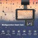 Dash Camera 2 Channel Car Camera 360 Front Interior Dash Camera FHD DVR 3" LCD Super IR Night Vision 24 Hour Parking Monitor Motion Detection