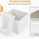 Kootek 15 Pack Cake Boxes 12 inch, 12x12x8 Tall Cake Box with Clear Window