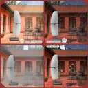 Patio Umbrella Parasol Cover for 7.5ft to 11.5ft Offset Umbrella, 600D Waterproof Outdoor Offset Umbrella Cover with Zipper and Rod, Fits Cantilever Offset Umbrella, Light Grey