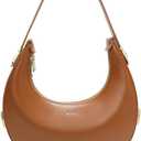 Keyli Shoulder Bag for Women 3 Ways Adjust Strap Clutches Hobo Purses Fashionable Casual Tote Handbags with 2 Zipper Closure (Brown)