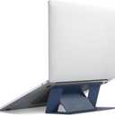 MOFT Laptop Stand for Desk, Adhesive MacBook Computer Stand with 2 Adjustable Viewing Angles, Foldable and Portable Laptop Riser Compatible with 11"-16" Laptops, Navy Blue