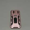 Phone Case Compatible with iPhone 17 Pro Max Case With Slide Camera Lens Cover & HD Screen Protector & Kickstand, Dual-Layer Shockproof Military-Grade Drop Protection, for 17 ProMax (Rose Gold)