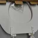 Mayfair Padded Toilet Seat, Cushioned Soft Vinyl over Wood Core Seat, Secure Hinges, Easy Clean, Made in USA, Round, Biscuit