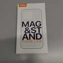 QTlier case for iPhone 16pro, 360 Rotatable Ring Stand, Raised Camera Frame, Shockproof with MagSafe Black