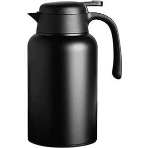 Luvan 68oz Coffee Carafe 18/10 Stainless Steel/Double Walled Vacuum Insulated Thermal Carafe with Press Button Top,12+ Hrs Heat&24+ Hrs Cold Retention,BPA Free,for Keeping Coffee,Tea,Beverage (Black)